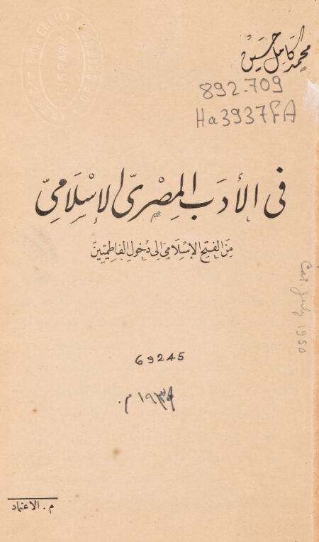 في الأدب المصري الإسلامي